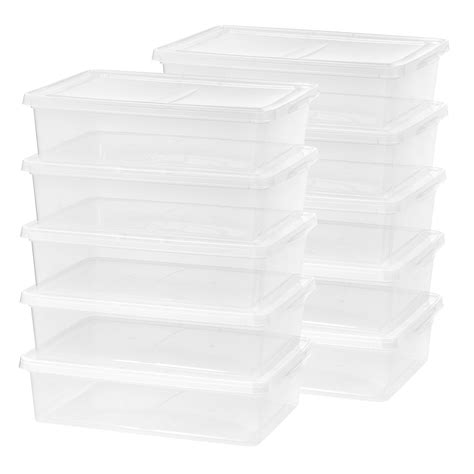 IRIS USA 28 Qt Plastic Storage Container Bin With Latching Lid