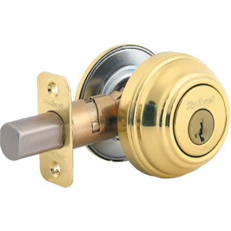 Kwikset Signature Series Polished Brass Single Cylinder Deadbolt 1 Kroger