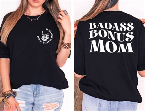 Badass Bonus Mom Shirt T For Bonus Mom Groovy Bonus Mom Etsy