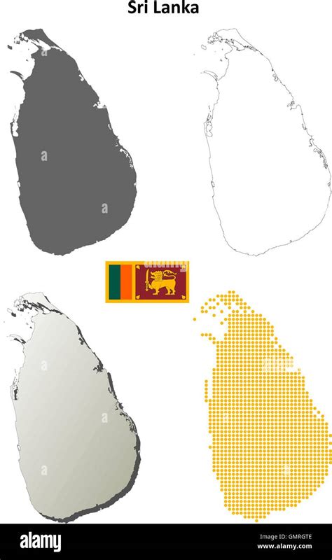 Map Of Ceylon Stock Vector Images Alamy