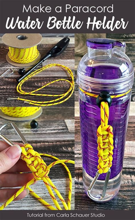 Make Simple Diy Paracord Water Bottle Holders Paracord Projects Diy