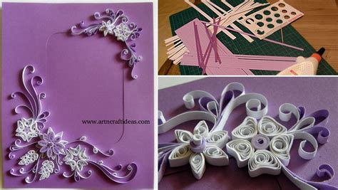 Easy Paper Quilling Photo Frame Tutorial Art Craft Ideas