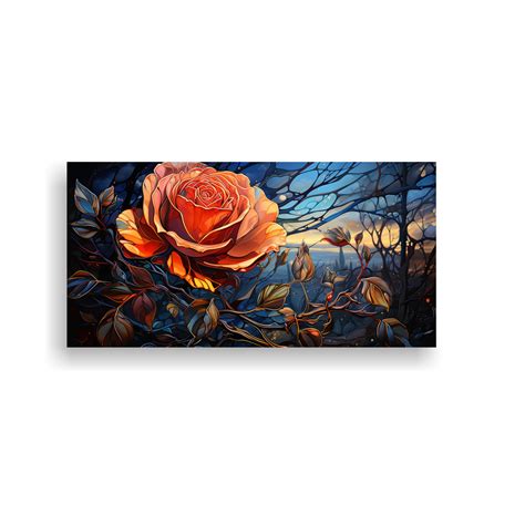 Lienzo De Tela Imagen Alegre En Estilo De Van Gogh Rose Decocuadros