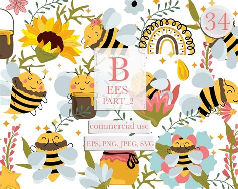 Bee Baby Shower Sunflower Svg Daisy Svg Honey Bee Svg Rainbow Bee