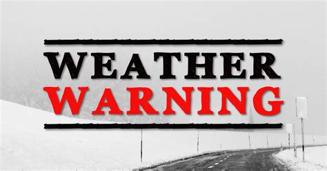 Weather Warning Alerts About Rain Snow Cold Weather Hypothermia