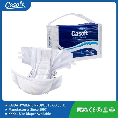 Ce Fda Disposable Adult Diaper Oem Custom Refastenable Magic Tapes