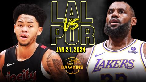 Los Angeles Lakers Vs Portland Trail Blazers Full Game Highlights