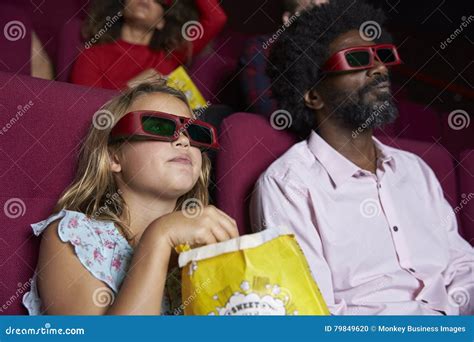 Audience In Cinema Wearing 3d Glasses Watching Comedy Film Stock Photo