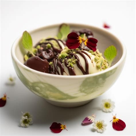 Premium Ai Image Indulge In Creamy Delights Pistachio And Vanilla Ice