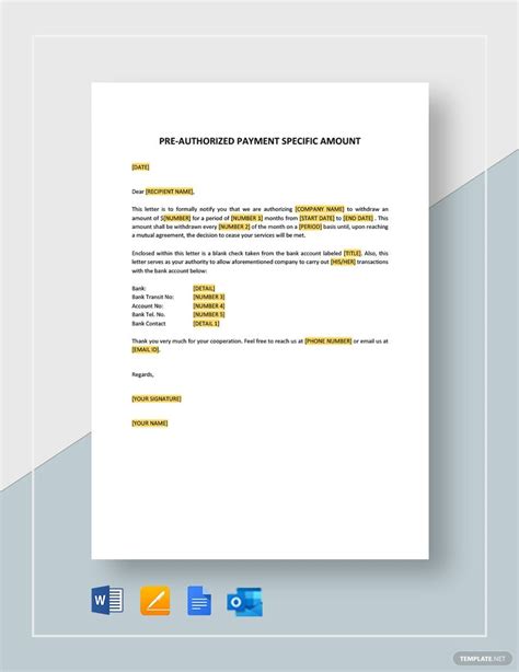 Payment Acknowledgement Letter In Google Docs Pages Word Outlook