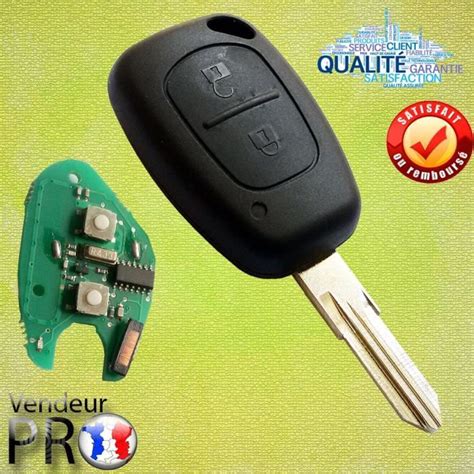 Cle Complete Telecommande Plip Renault Trafic Kangoo Master Vivaro Opel