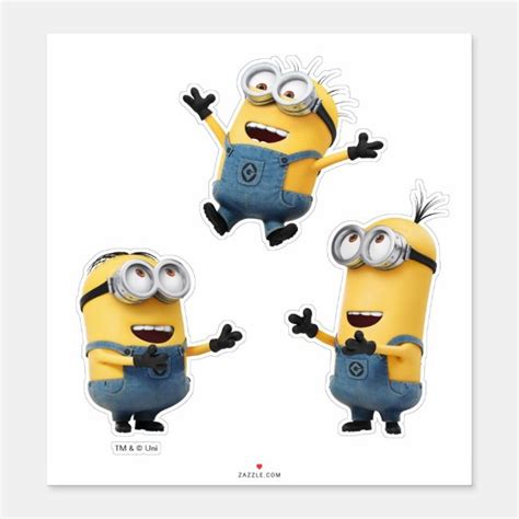 Despicable Me | Minions Jumping Sticker | Zazzle.com | Minions, Minions ...