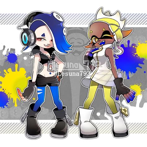 Marina Pearl Shiver Frye And Big Man Splatoon And 2 More Drawn By