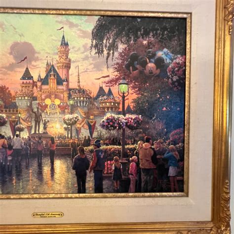 Lot Disneyland Th Anniversary Thomas Kinkade Numbered Signed