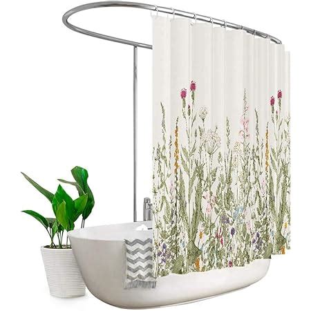 Amazon Riyidecor Extra Wide Wildflower Clawfoot Tub Shower Curtain