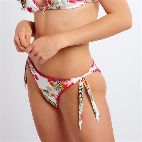 Bikinislip Dimka Palmrose Bedrukte Ecru Fond Banana Moon La Redoute