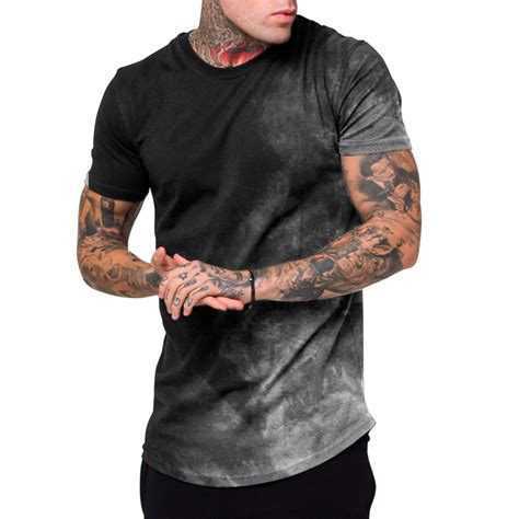 Camiseta Camisa Masculina Long Line Anoitecer Estampada Top Escorrega