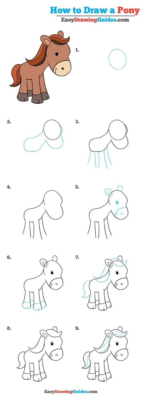 How to Draw a Pony - Really Easy Drawing Tutorial | Drawing tutorial easy, Drawing tutorials for ...