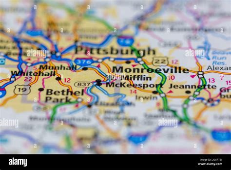 Map of west mifflin hi-res stock photography and images - Alamy