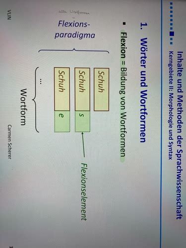 Morphologie Und Syntax Karteikarten Quizlet