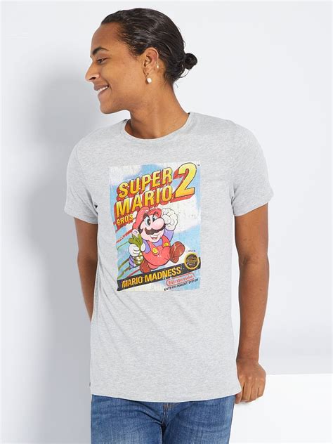 Camiseta Super Mario Bros Gris Kiabi