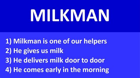 10 Lines On Milkman In English 10 Simple Lines On Milkman Few Lines