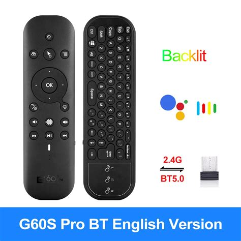 New G60S PRO BT Dual Mode Voice Flying Mouse With Backlight Band