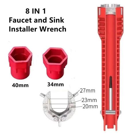 In Faucet And Sink Installer Wrench Multifunctional Flume Spanner