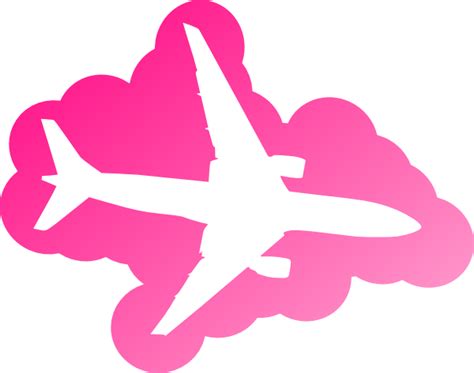 Pink Airplane Clip Art at Clker.com - vector clip art online, royalty ...