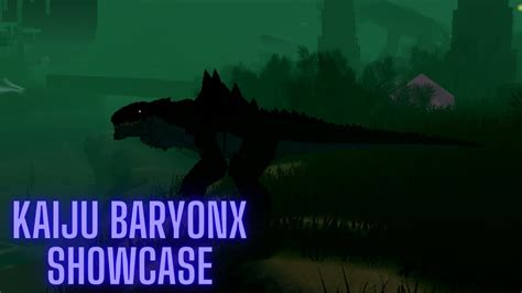 Kaiju Baryonx Remodel Showcase And Gameplay Growth Roblox Dinosaur