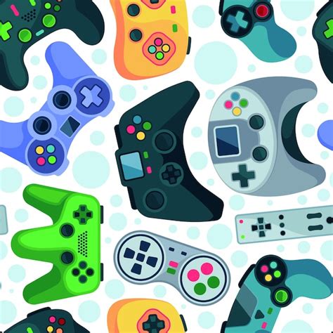 Premium Vector Gaming Pattern Video Games Gadgets Console Controllers