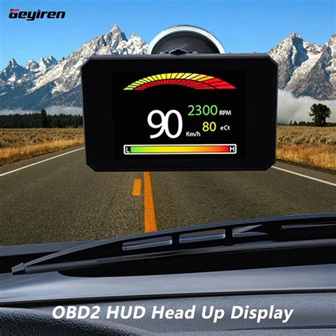 Geyiren P Obd Hud Head Up Display Car Digital Speedometer Water Temp