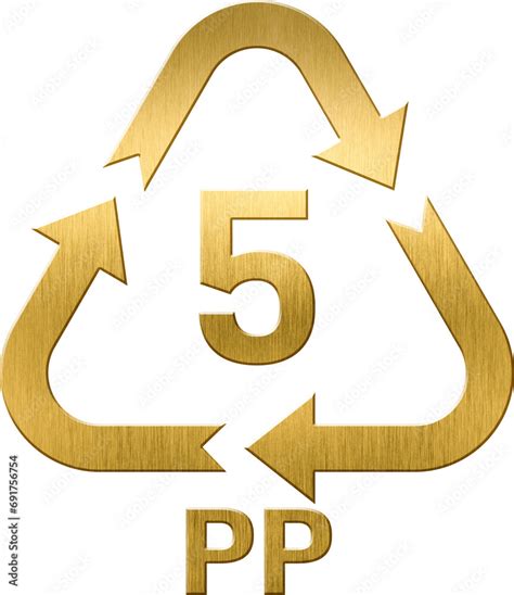 Pp Polypropylene Packaging And Recycling Symbol Indicating Pp