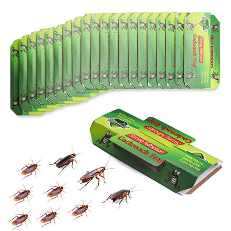 (20 Pack) Roach Traps Indoor,Roach Killer Indoor Infestation, Cockroac ...