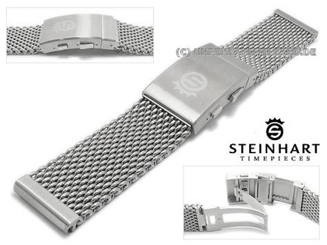 Uhrenarmband STEINHART Edelstahl Sn MC009 22mm Milanaise Extra Schweres