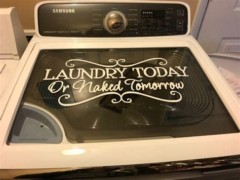 Washer Decal Vinyl Sticker Washing Machine Decalappliance Etsy