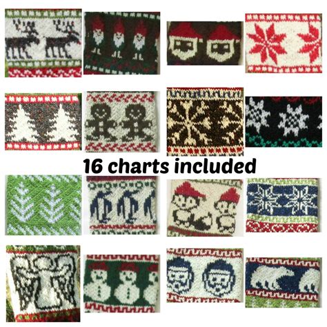 Strickmuster Sammlung Von Weihnachtsstrumpf Charts Fair Isle Mit