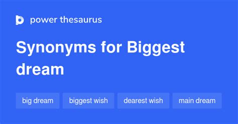 Biggest Dream Synonyms 41 Words And Phrases For Biggest Dream