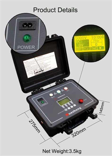 Kv Hv Digital Megohmmeter High Voltage Insulation Off