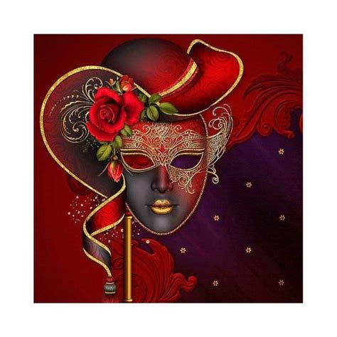 Peinture Diamant 5D Motif Masque Cristal Broderie Art