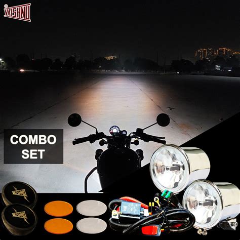 Led Auxiliary Fog Lights Combo Set For Bikes Made In India