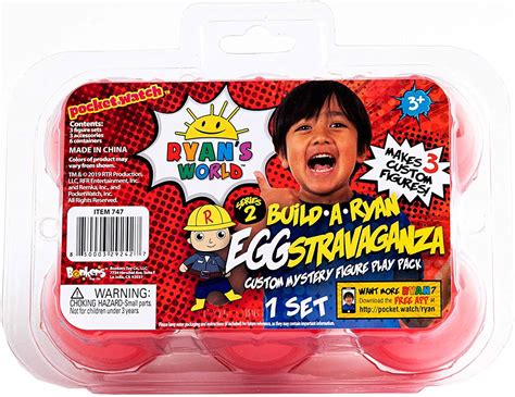 Ryans World Series 2 Build A Ryan Eggstravaganza Custom Mystery Figure Play 6 Pack Set Red Eggs