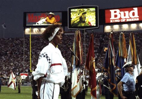 Whitney Houston at Super Bowl XXV National Anthem Famous One Ever ...