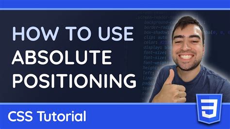 Absolute Positioning Css Tutorial Youtube