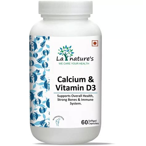 La Natures Calcium And Vitamin D3 Capsules 60caps Buy On Healthmug