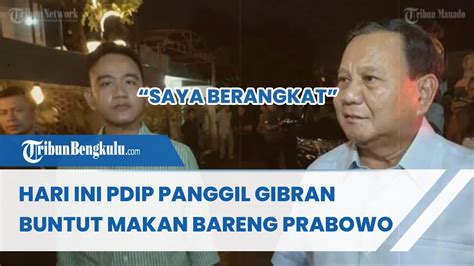 Hari Ini PDIP Panggil Gibran Buntut Makan Bareng Prabowo Putra Jokowi