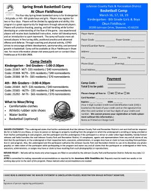 Fillable Online At Okun Fieldhouse Fax Email Print Pdffiller