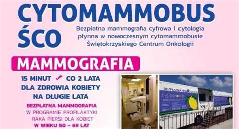 Bezpłatna mammografia cyfrowa i cytologia Miasto i Gmina Nowy Korczyn