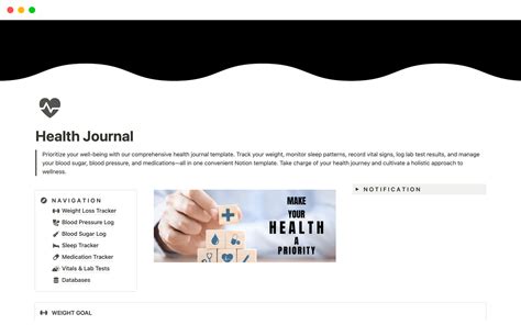 Health Journal | Notion Template