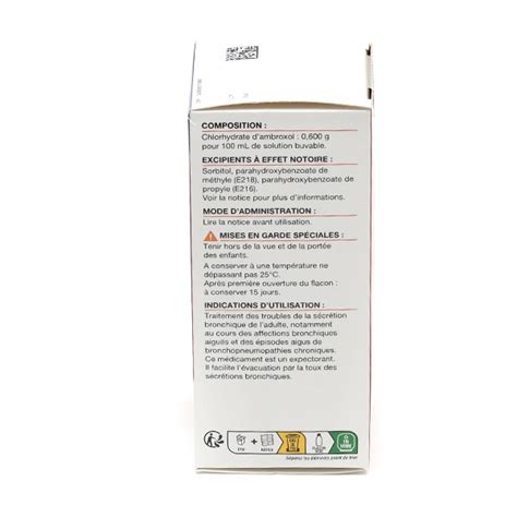 Ambroxol 06 Viatris Sirop Expectorant Sans Sucre Toux Grasse